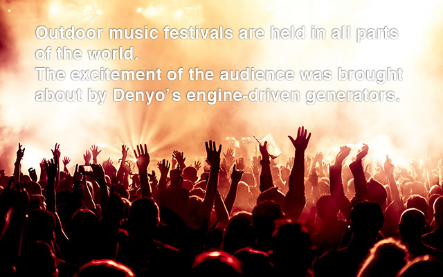 Generators that support outdoor festivals.